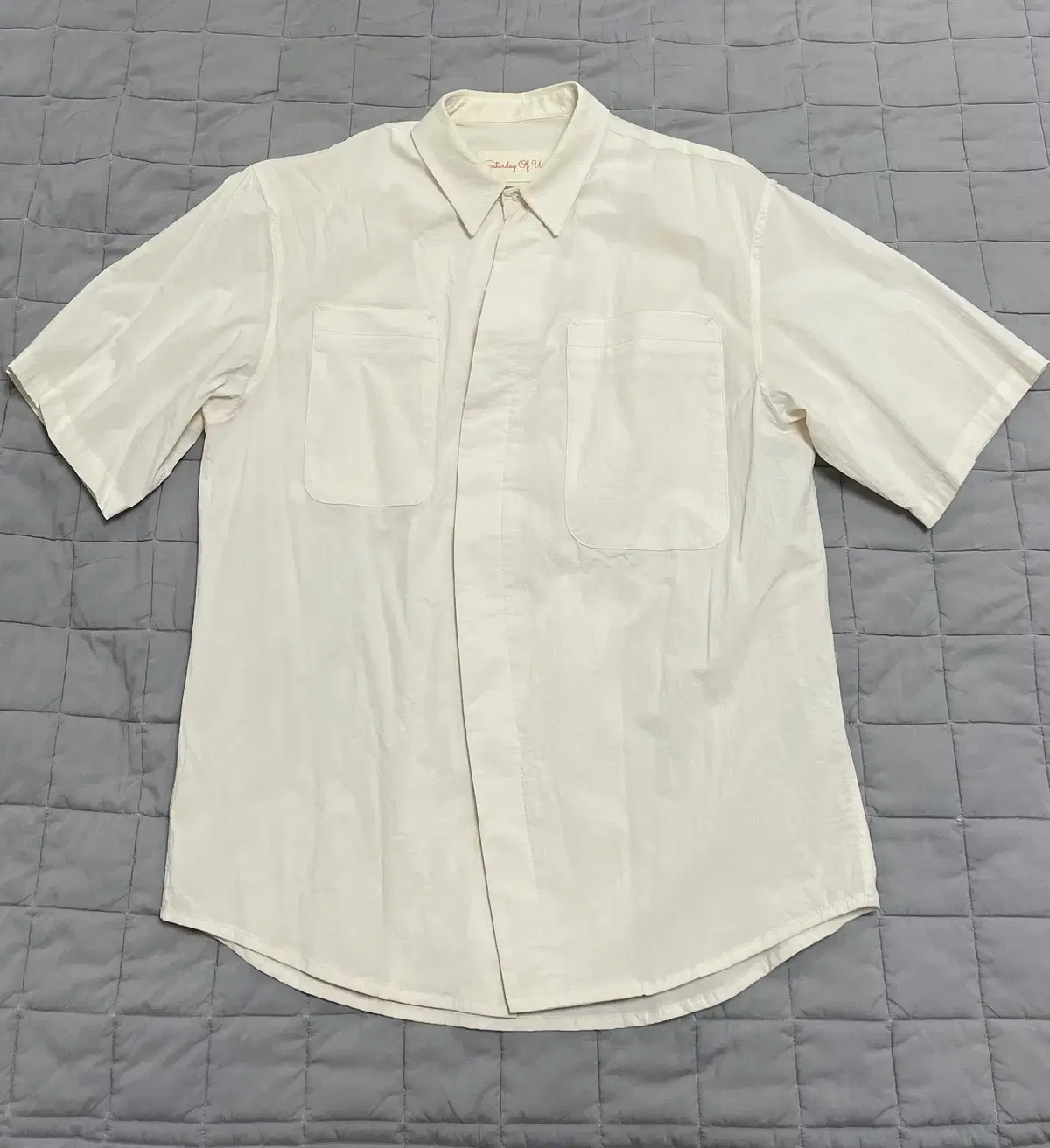 stu office round line half shirt ivory